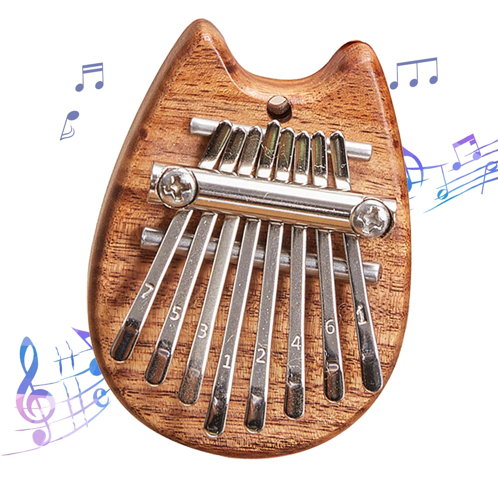 

Wood Kalimba Exquisite Student Mini Thumb Piano Solid Wood 8 Key 8 Keys Kalimba Mini Portable Thumb Piano Sturdy Wood