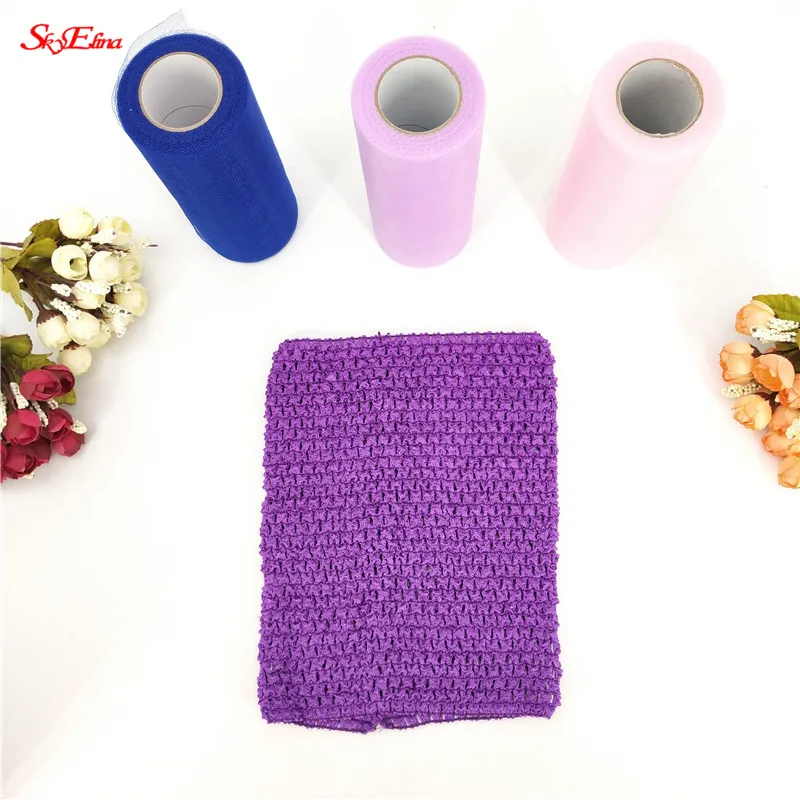 purple 23*20 см, подходит для От 1 до 3 лет, детей, эластичная, обернутая грудь, вязаная повязка на голову, пачка, топы, вязаная юбка, платье, 7zSH939 - Цвет: purple