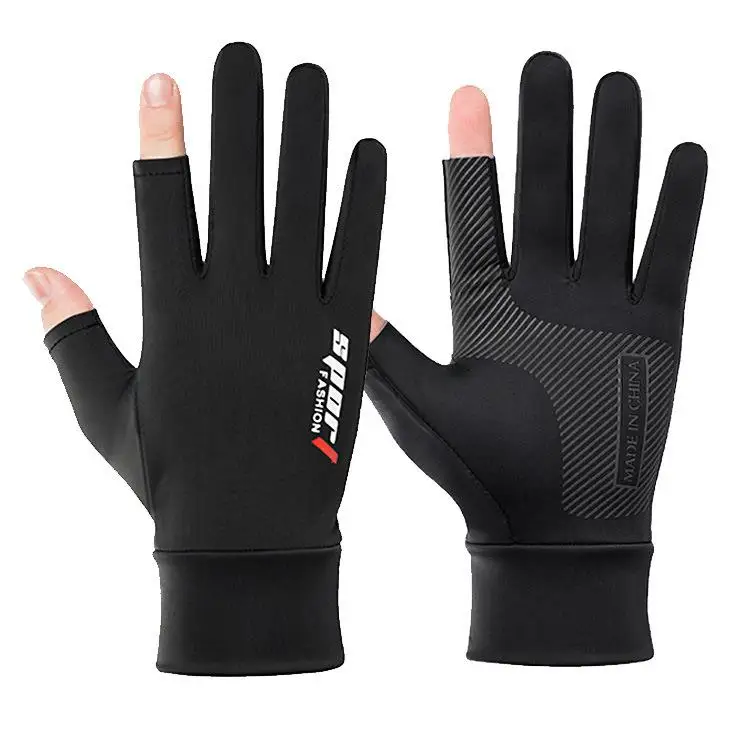 Ice Silk Non-Slip Gloves Breathable Outdoor Sports Driving Riding Touch Screen Gloves Thin Anti-UV Protection ice silk non slip motorcycle racing gloves breathable outdoor sports riding touch screen gloves thin anti uv protective gear