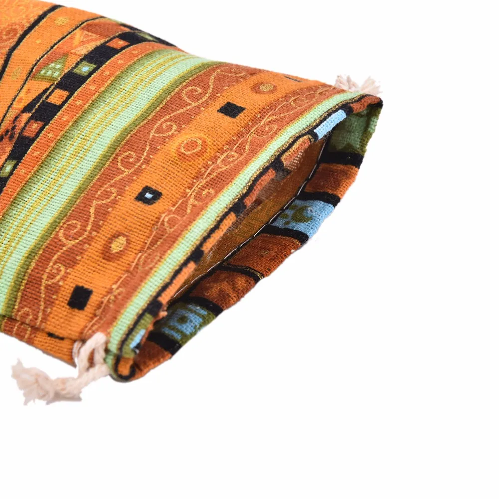 

3Pcs Cotton Gift Bags Multicolor Tribal Tribe Drawstring Jewelry Bags Pouches Package Storage Chinese Ethnic Style 9.5cm X12cm