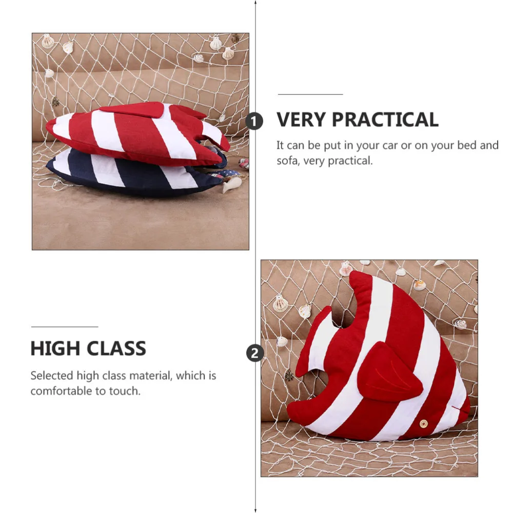 

1Pc Tropical Fish Shaped Pillow Cushion Sofe Cotton Home Cushion Kids Gift