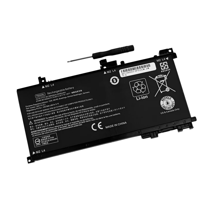 Аккумулятор TE04XL для ноутбука HP OMEN 15-AX 4035 мАч батарея 15-ax211TX bc219TX 905277-555 HSTNN-UB7A BC219TX |