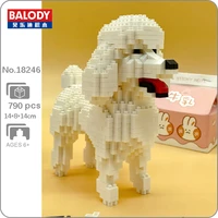 balody 18246 animal world standard poodle dog stand pet 3d model diy mini diamond blocks bricks building toy for children no box