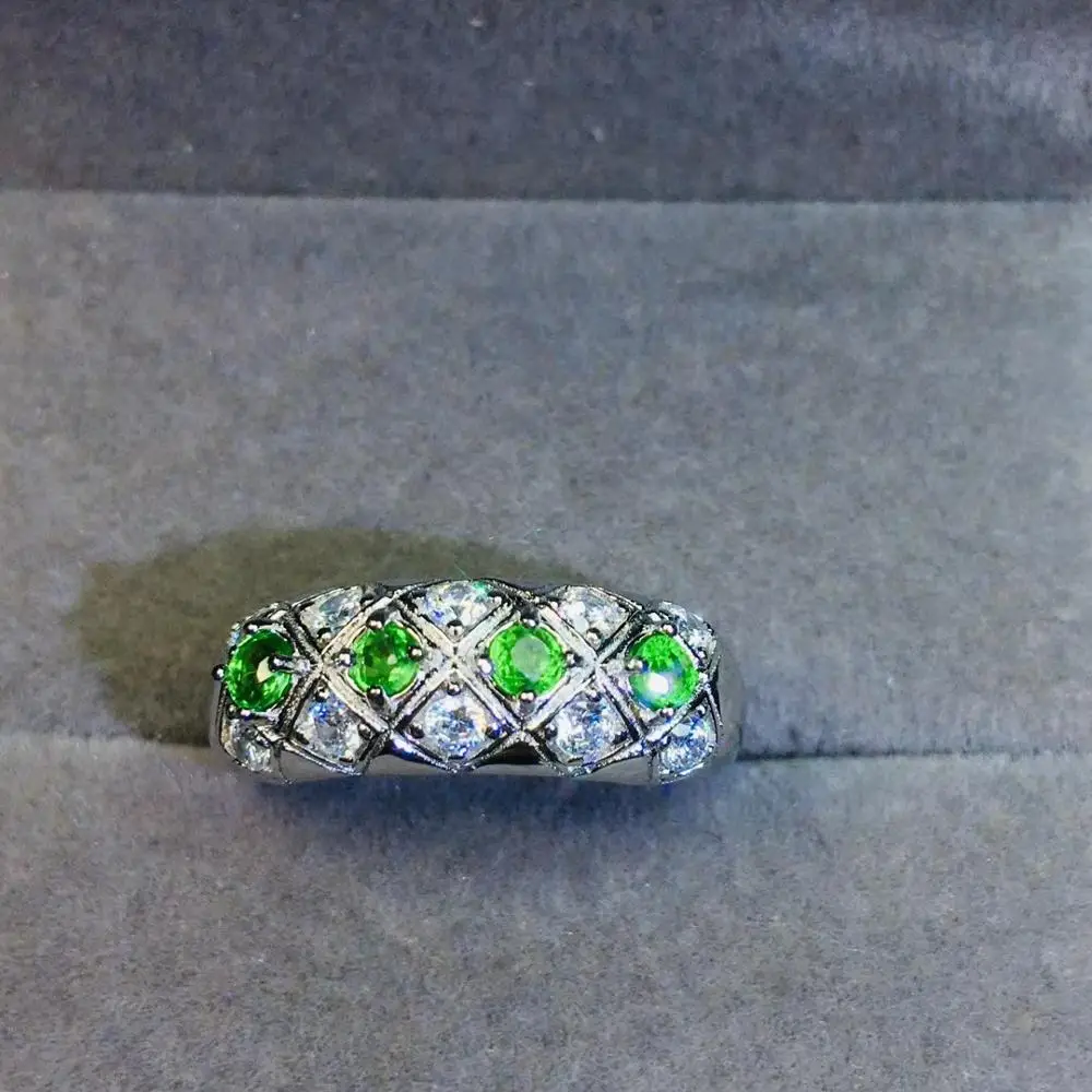 KJJEAXCMY Изящные Ювелирные изделия из натурального Tsavorite 925 пробы серебряные новые