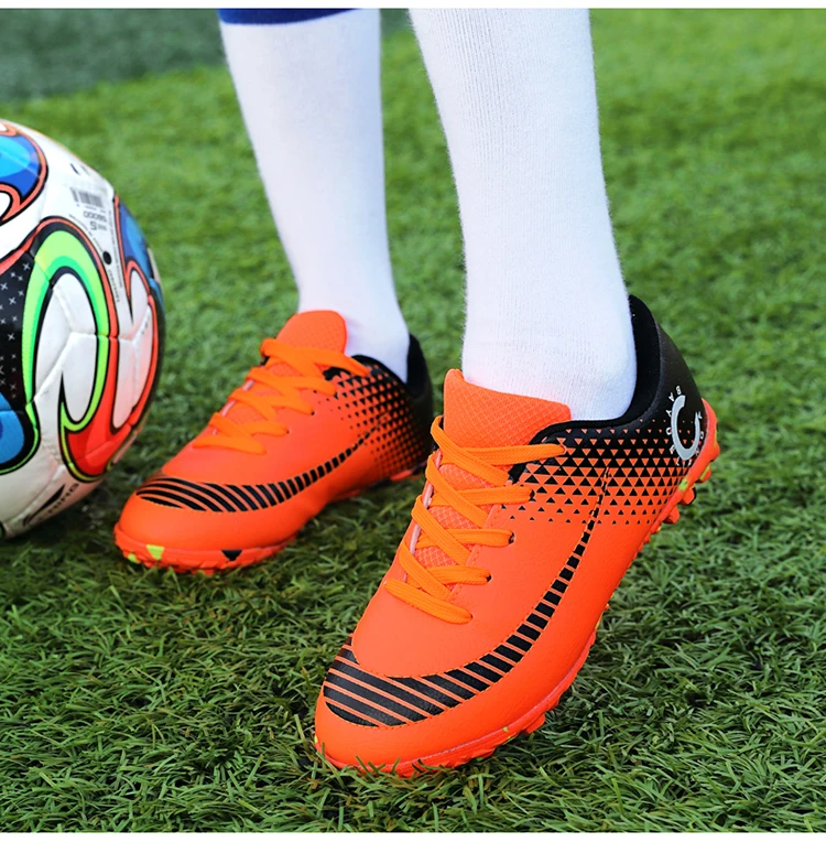 Дизайнерские CR7 для мальчиков и подростков SE TF Superfly 7 элитные оранжевые бутсы