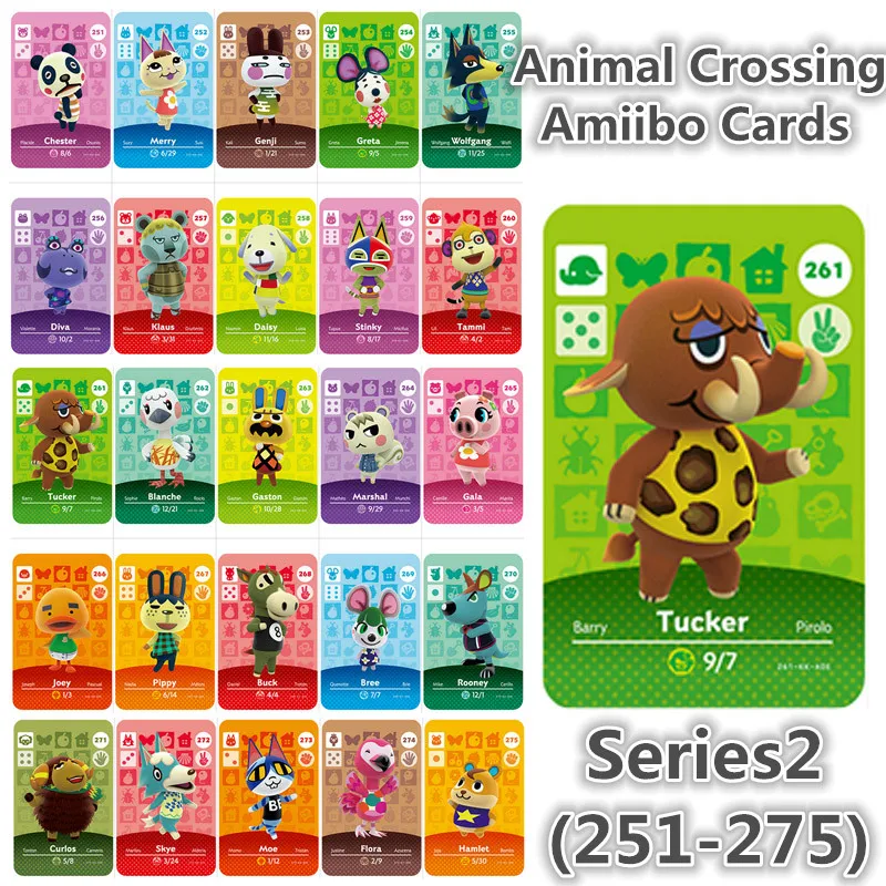 Серия 3 (251 275) Английская версия Amiibo карта NS игра животное пересечение карты
