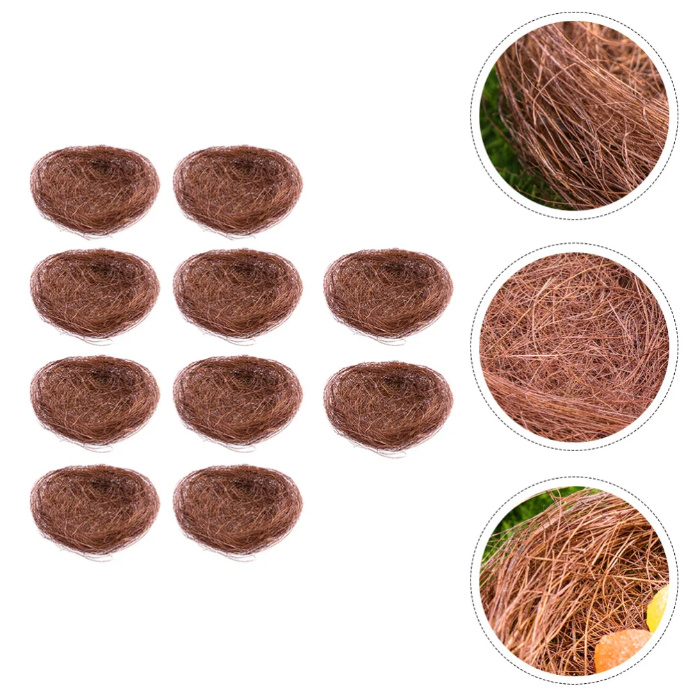 

10 Pcs Natural Woven Birds Nests Simulation Birds Nests Hemp Thread Birds Nests
