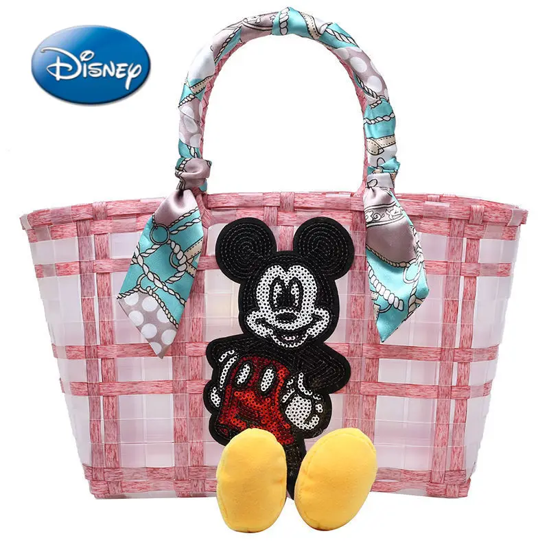 

New Disney Cartoon Woman Shoulder Bag High Quality Handbag Large Capacity Shopping Bag Tote Bag Luxury Female Bag Christmas Gift