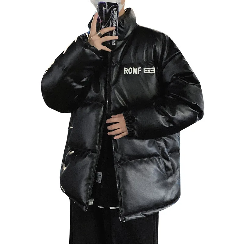 

2021 Winter New Style Men's Tide Brand Jacket Fashion Student Thicken Casual Loose Couple Cotton Coat