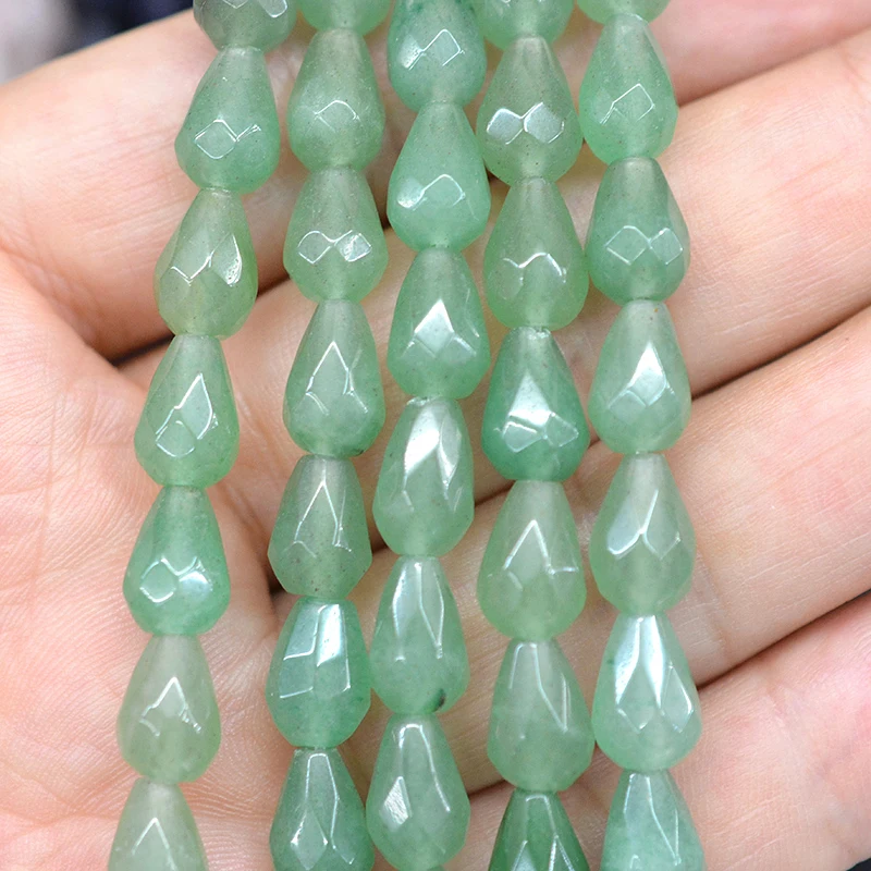 FLTMRH 7x9mm Natural Stone Water drop shape Faceted Agates crystal Scattered beads For jewelry making DIY Necklace Bracelet | Украшения и
