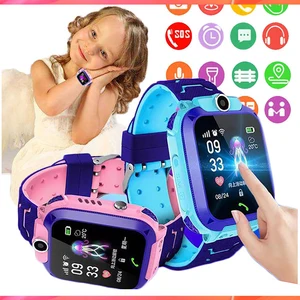 2021 new kids smart watch sos phone location tracker children smartwatch with sim card for android ios phone waterproof clock free global shipping