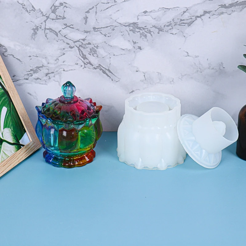 

Стеклянная банка K3ND, контейнер для хранения, форма из смолы, силиконовая форма для рукоделия, эпоксидная смола, держатель для безделушек, домашний декор