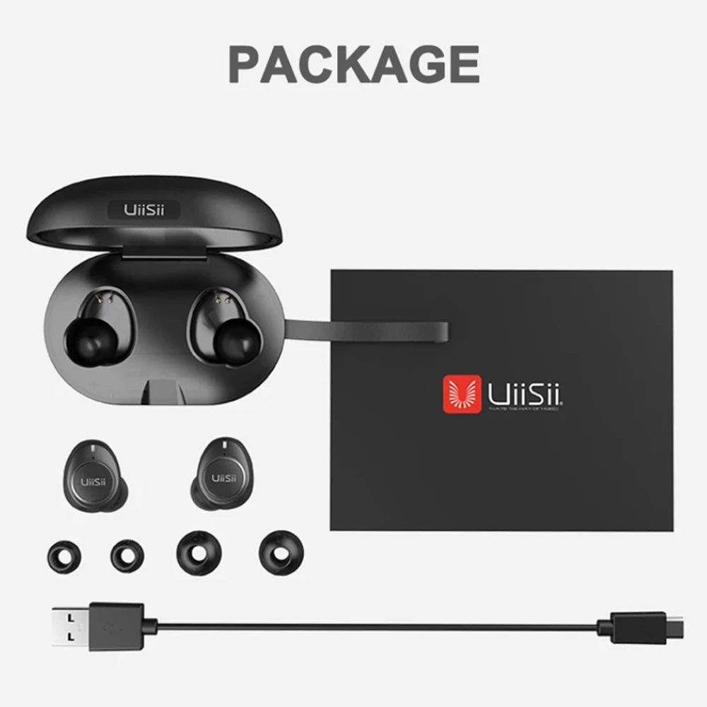 UiiSii TWS60 V5.0 bluetooth наушники сенсорные умные Мини Музыкальные Игровые наушники с микрофоном Беспроводные водонепроницаемые спортивные наушники