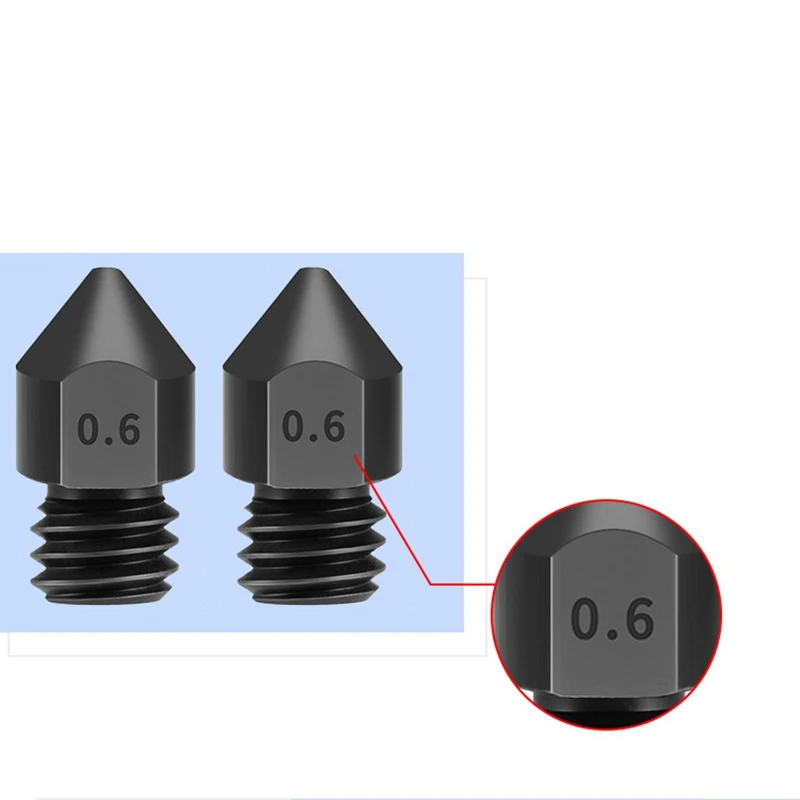 

3D Printer Parts MK8 Nozzle Super Hard Hardened Steel 1.75mm Filament For 3D Printer