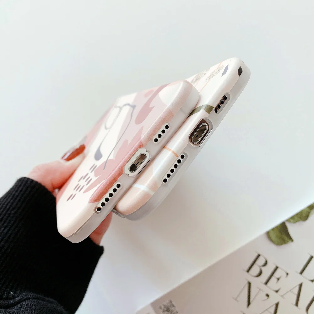 Винтажный чехол для телефона с рисунком листьев iPhone 12 Mini 11 Pro Max 7 8 Plus мягкий