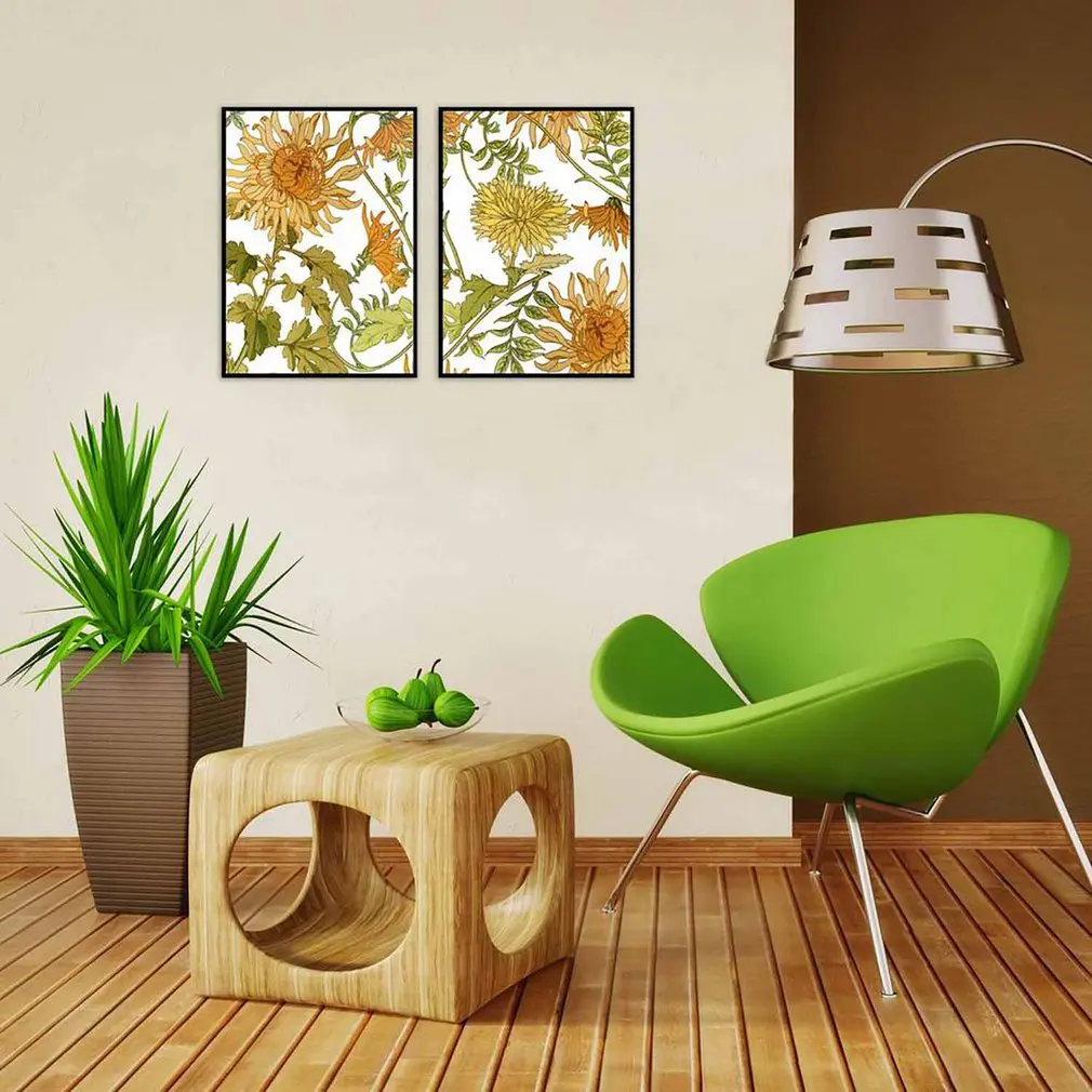 Modern Minimalist Mural Home Small Fresh Hanging Painting Bedroom Wall FlowersYellow Flower25x35 | Дом и сад