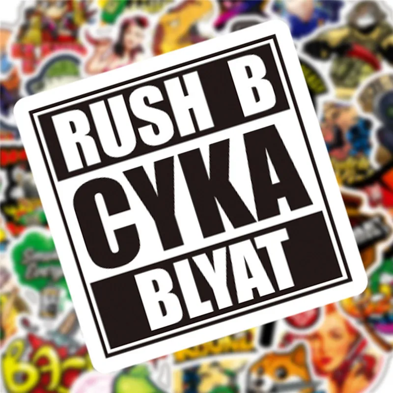 50 шт Упаковка CS GO наклейки из игры Набор для мальчиков багаж скейтборд ноутбук Mac Teem водонепроницаемые наклейки