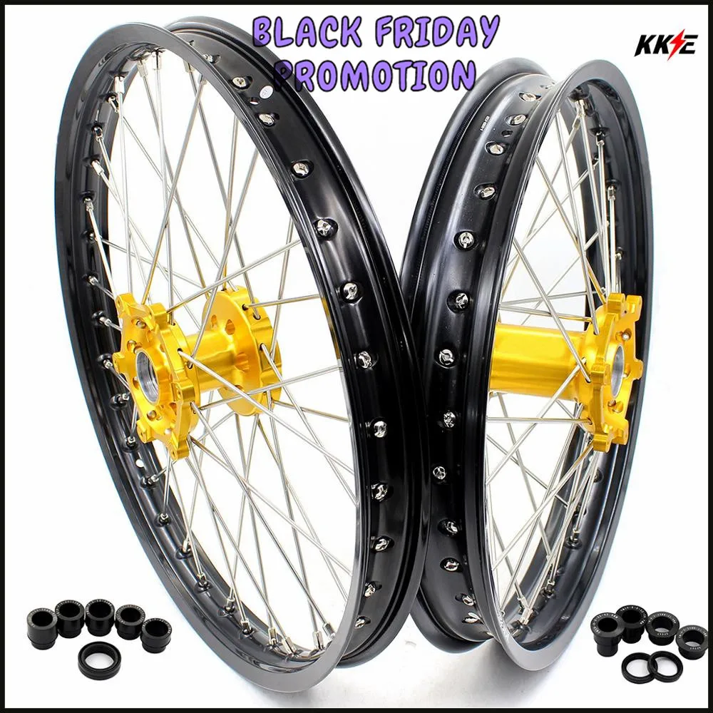 Комплект колес для мотоцикла 21/18 YAMAHA YZ125 YZ250 1999-2021 YZ250F 2001-2021 YZ450F 2003-2021 GOLD HUB |