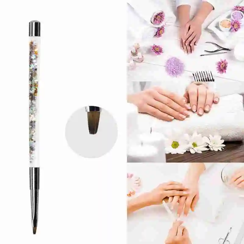 

Nail Brush Nylon Art Crystal Carving Liquid Pen Drawing Phototherapy Line Pen Beauty Glitter Manicure Tool