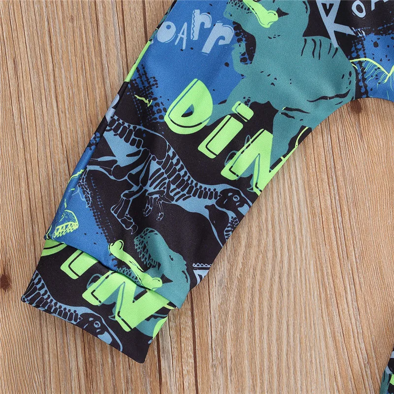 

Baby Boy Clothing Sets Dinosaur Letter Printed Long Sleeve O Neck Top + Pants 0-3Y Infant Toddler Autumn Casual Cotton Outfits