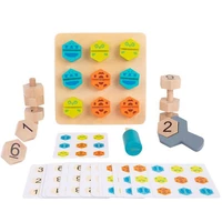 wooden number puzzle montessori toys color sorter counting game stacking blocks preschool educational learning toys for toddlers