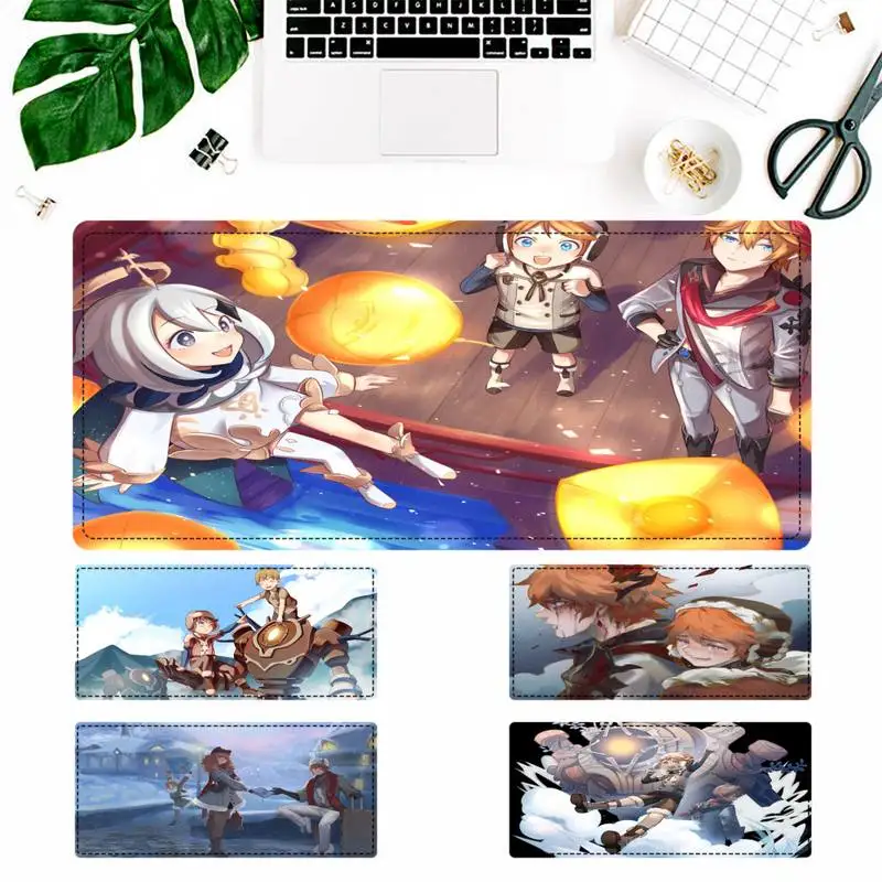 

Cute Genshin Teucer Mouse Pad Gaming MousePad Large Big Mouse Mat Desktop Mat Computer Mouse pad For Overwatch