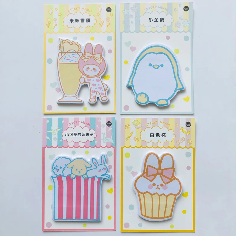 30 страниц Kawaii пингвин снежный кролик блокнот наклейка для планировщика школьные канцелярские принадлежности стикеры блокнот