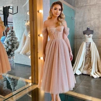 elegant sequined princess mid length embroidery wedding evening party dress off the shoulder tube ball vestido female clothing