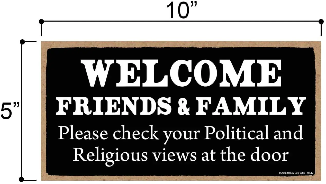 

Welcome Friends and Family - inch Hanging Welcome Wall Decor, Wall Art, Decorative Wood Sign Home Decor, Funny Welcome Signs