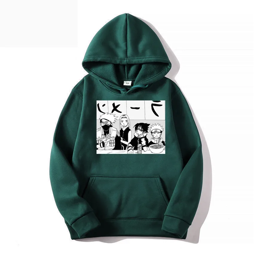 

New Naruto Ramen Print Hoodies Anime Kawaii White Black Casual Hip Hop Sweatshirts Pullovers Oversized Hoodie Women Men's Tops