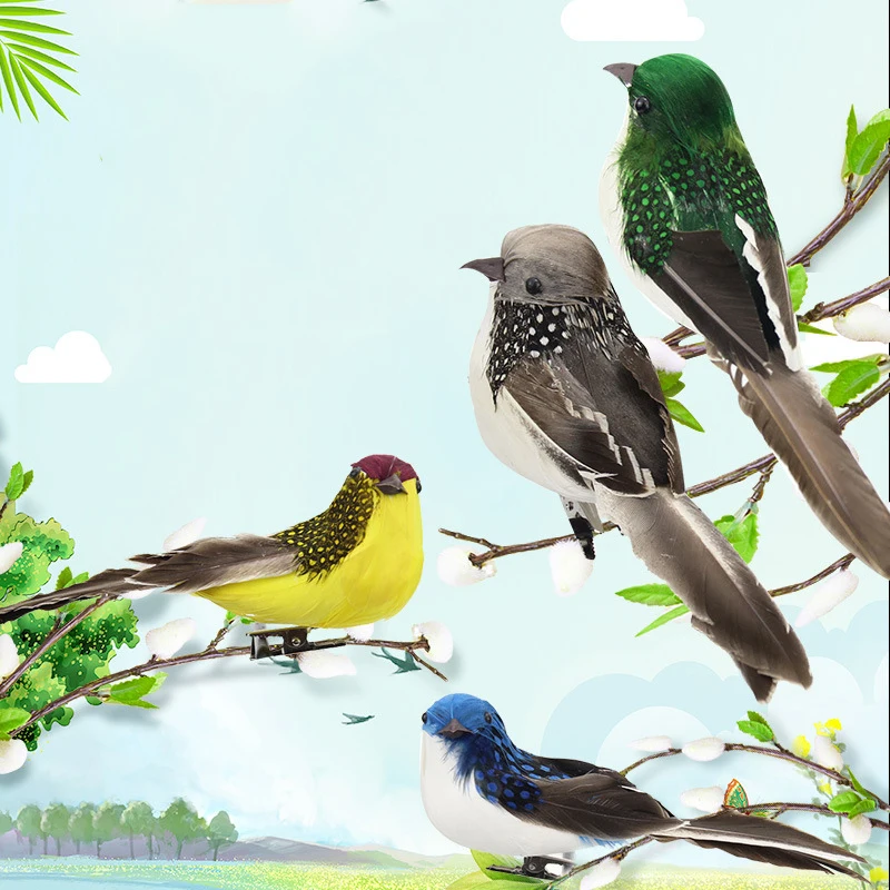 

1Pc Artificial Craft Birds Foam Animal Simulation Feathers Doves Sparrow Birds Model Home Garden Wedding Diy Decoration Ornament