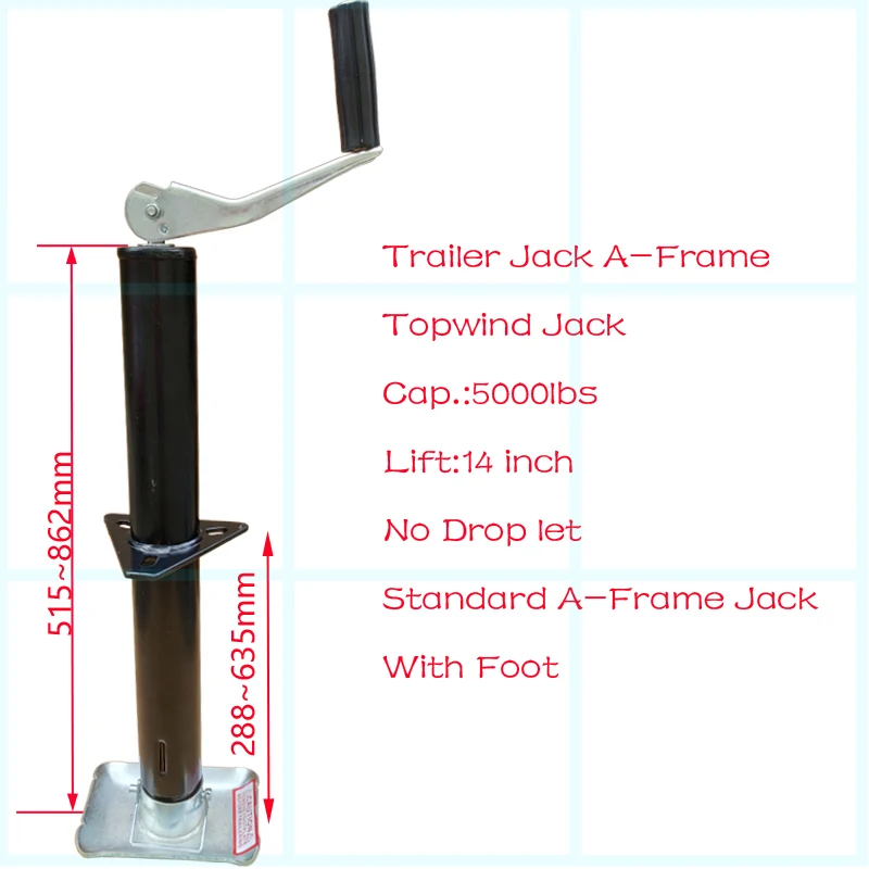 Круглый домкрат A Frame topwind для прицепа грузоподъемностью 14 5 фунтов дюйма с верхней