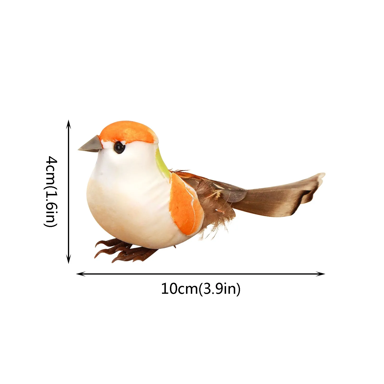 Украшения для сада на открытом воздухе 6 шт. перо птица искусственный пены мини