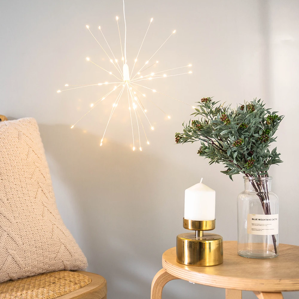 Светодиодная гирлянда сделай сам с 50 светодиодами подвесная на батарейках