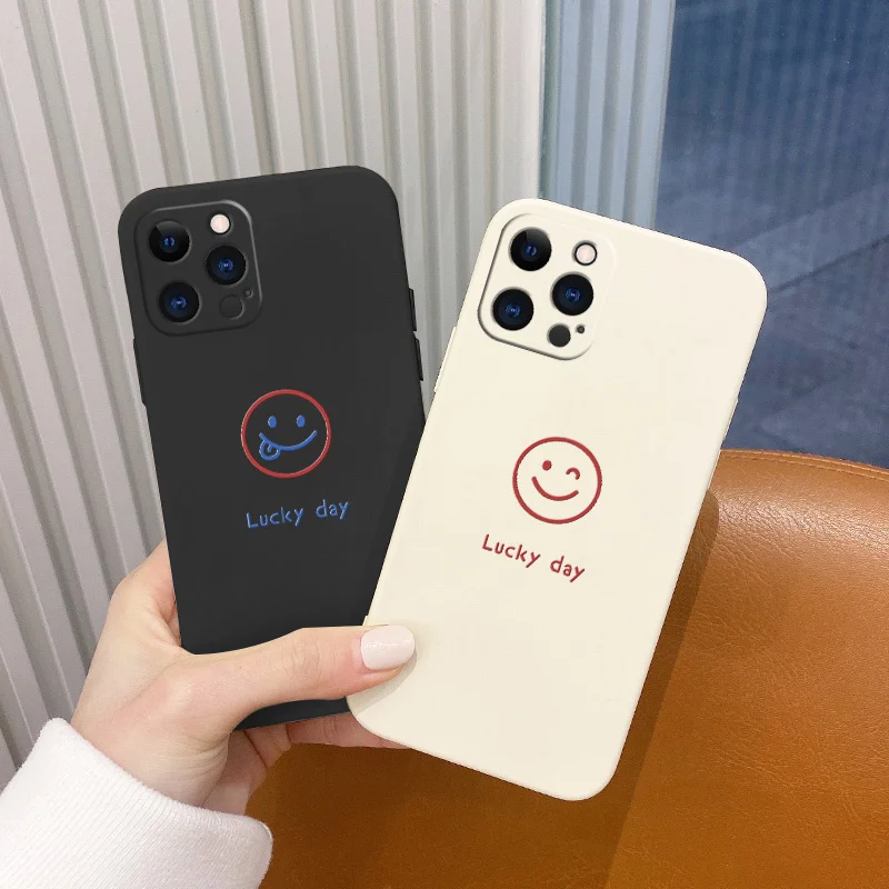 

Happy Smiley Pattern Phone Case For iPhone 13 12 Pro Max 11 X XS XR XSMAX SE2020 8 8Plus 7 7Plus 6 6S Plus Cover