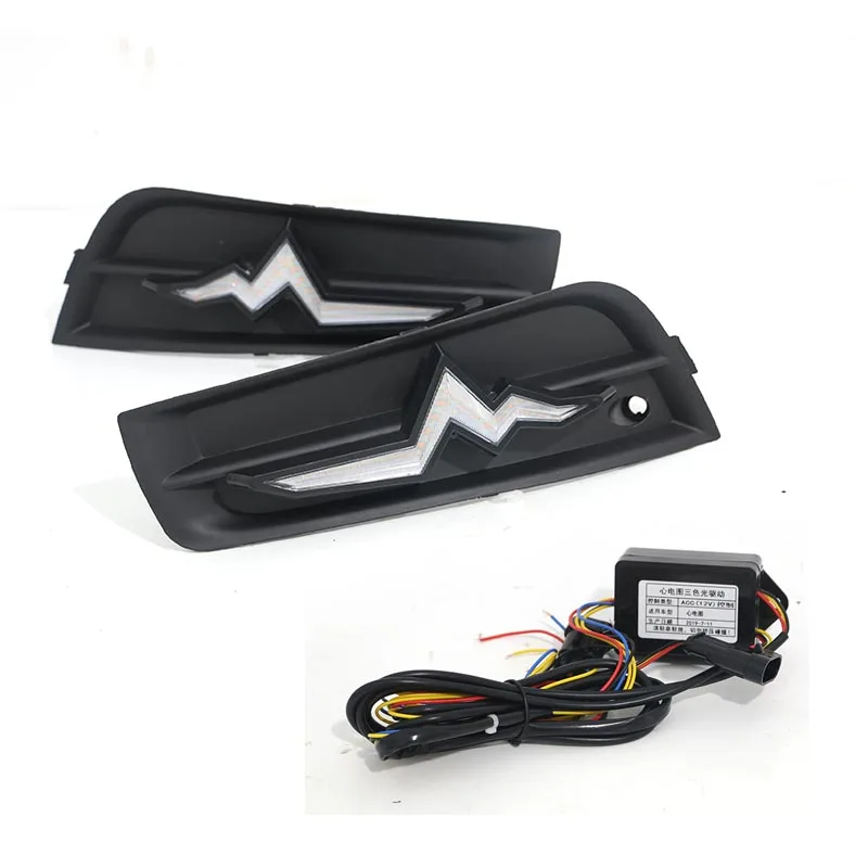 LED Daytime Running Light DRL For Chevrolet Cruze 2009-2014 High-profile Fog Lamp with Turn Signal Dimmed |