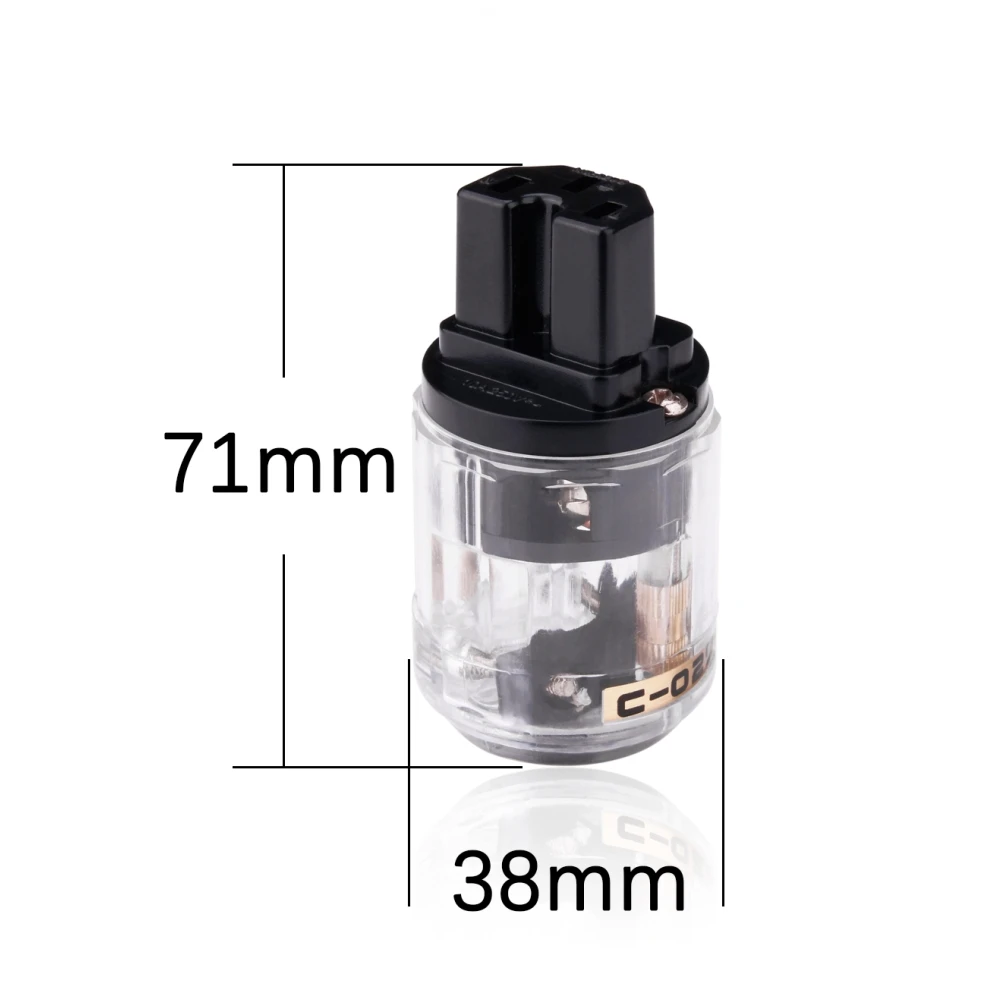 Фото Oyaide P-029E + C-029 Schuko, штепсельная вилка Hi-Fi IEC, самодельный соединитель для аудио, пара переходников, пара №5