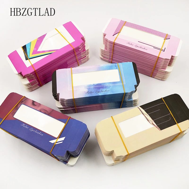 

NEW 10/30/50/100pcs 25mm Mink Eyelash 2 pairs in Custom Packaging Holographic Paper Box
