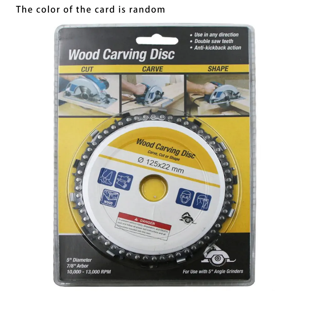 

4/4.5/5 Inch Wood Carving Disc Chain Saws Disc Woodworking Chain Grinder Angle Grinder Accessories Grinding Chain Wheel 1pc
