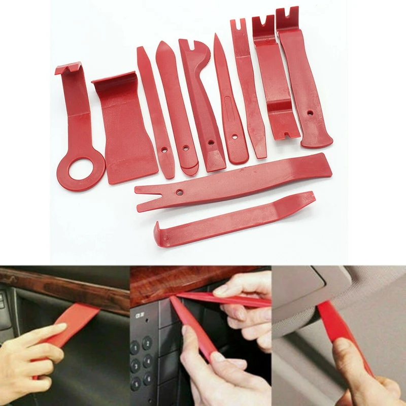 

11 шт. Инструменты для удаления автомобилей автомобиля гвоздодер радио o Панель двери ремонт зажим отделка, удаление, при извлечении с инстру...