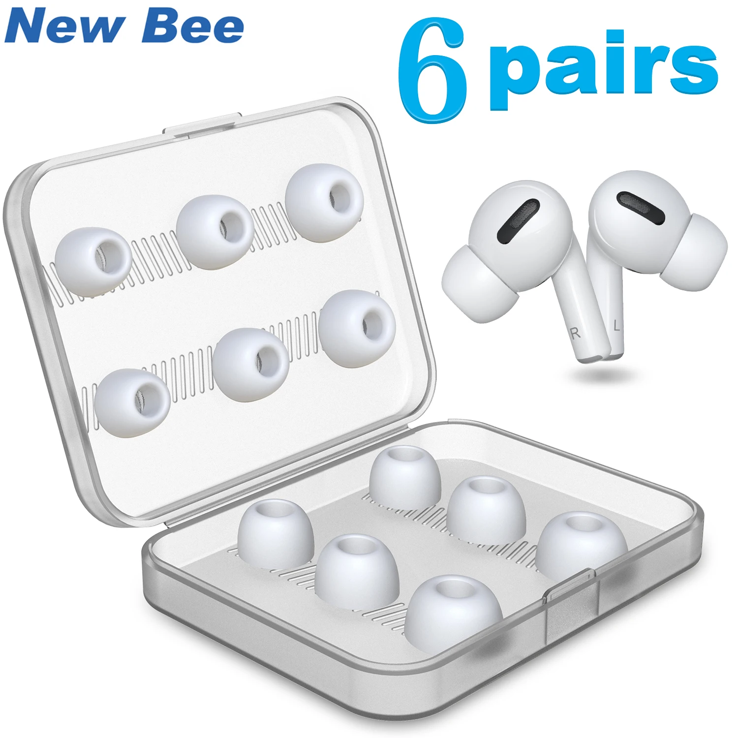 Силиконовые насадки для наушников Airpods Pro 6 пар Запасные наушники с коробкой |
