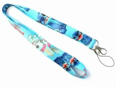 5 Милые аниме Мультяшные Lilo& Stitch lanyards работы id значок кнопочный телефон держатель шеи висячая веревка шнурок для ключей ремни Прямая - Цвет: 5