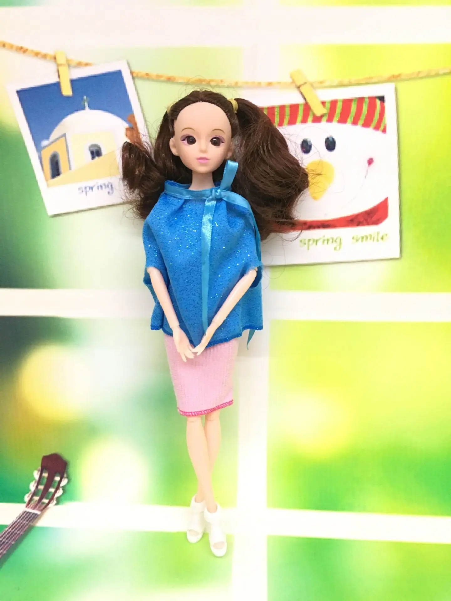 N-5 1-set Doll Clothes Girl DIY for 1/6 OOAK Beauty Doll's Dress A Brand Head As Gift If 3sets or More