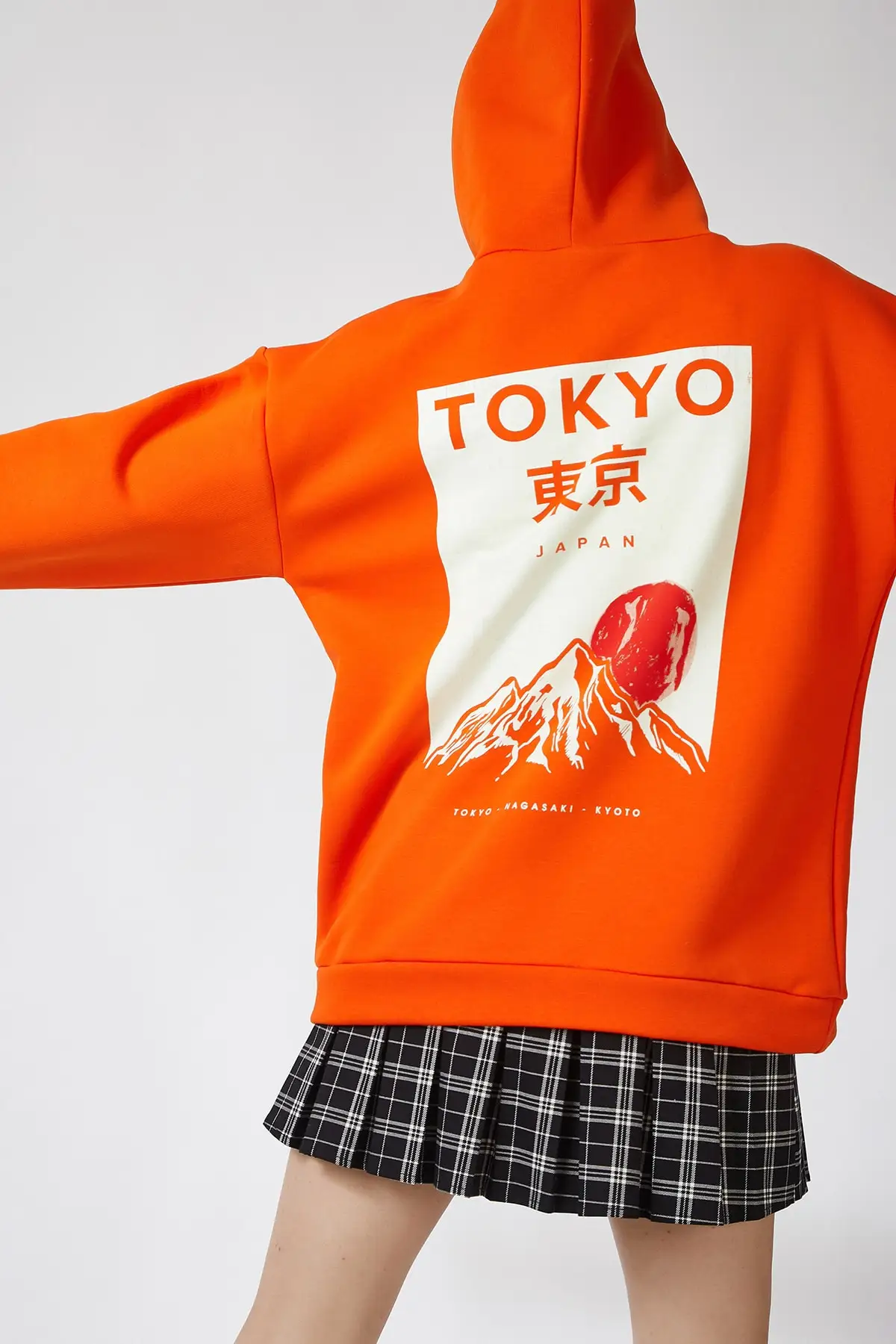 Счастливый ист. Женская зимняя Толстовка Оверсайз с капюшоном OX00046 | одежда