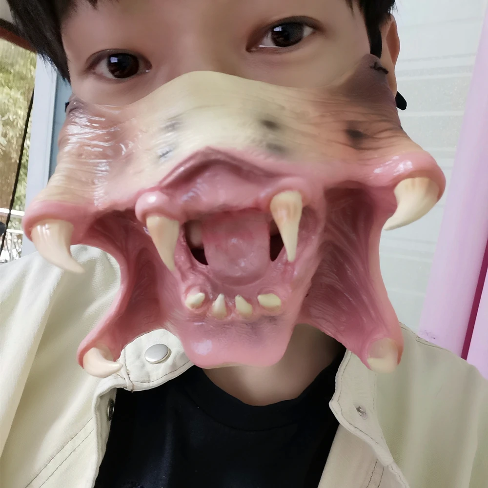 Страшная латексная маска на шлем для косплея хищника реквизит Хэллоуин |