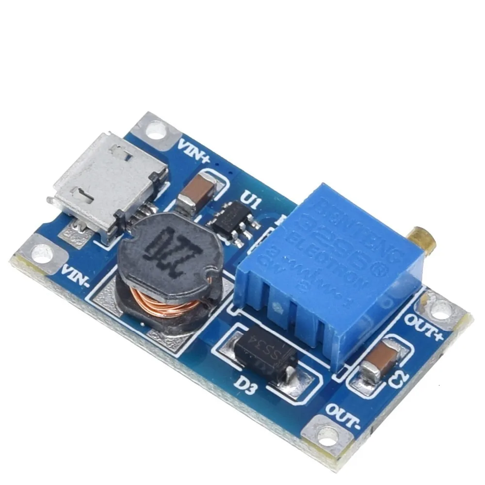 TZT MT3608 DC-DC повышающий усилитель конвертера модуль питания повышающий макс. выход 28 в 2A для arduino