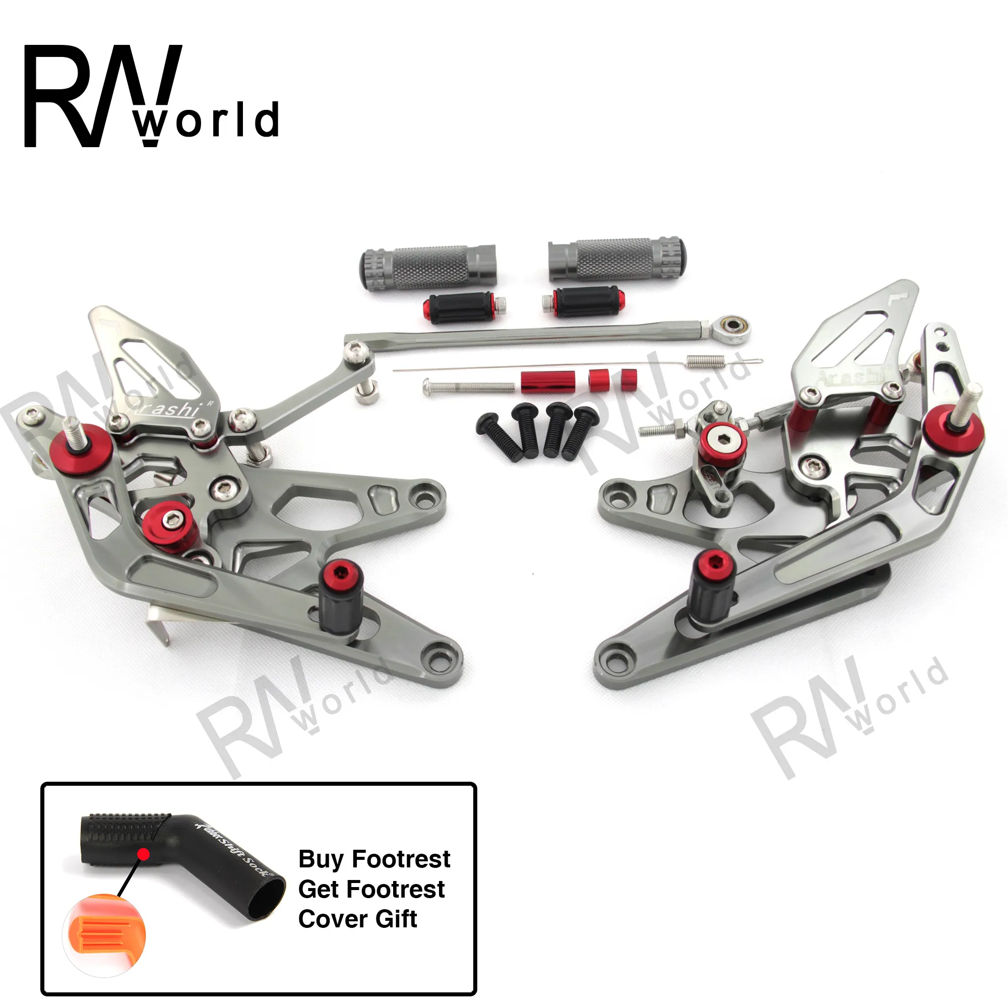 Мотоцикл Rearsets Подножка для YAMAHA YZF R1 05-06 CNC регулируемый задний комплект педаль YZFR1