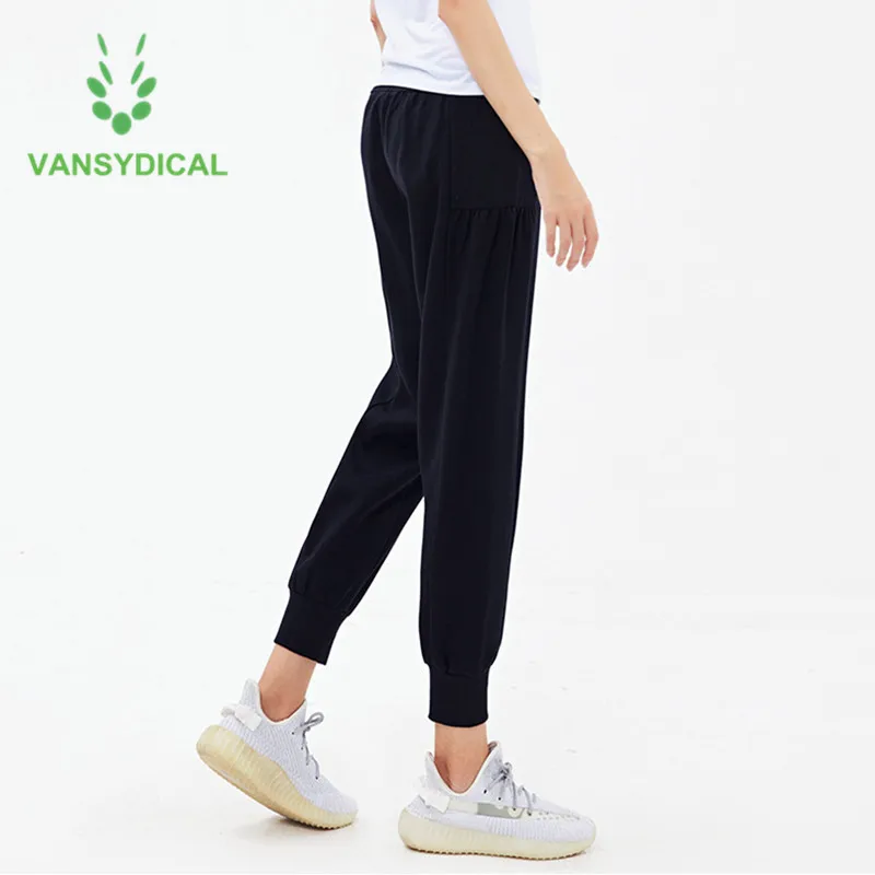 Vansydical осенне-зимние брюки для бега женские спортивные шаровары хлопковые из
