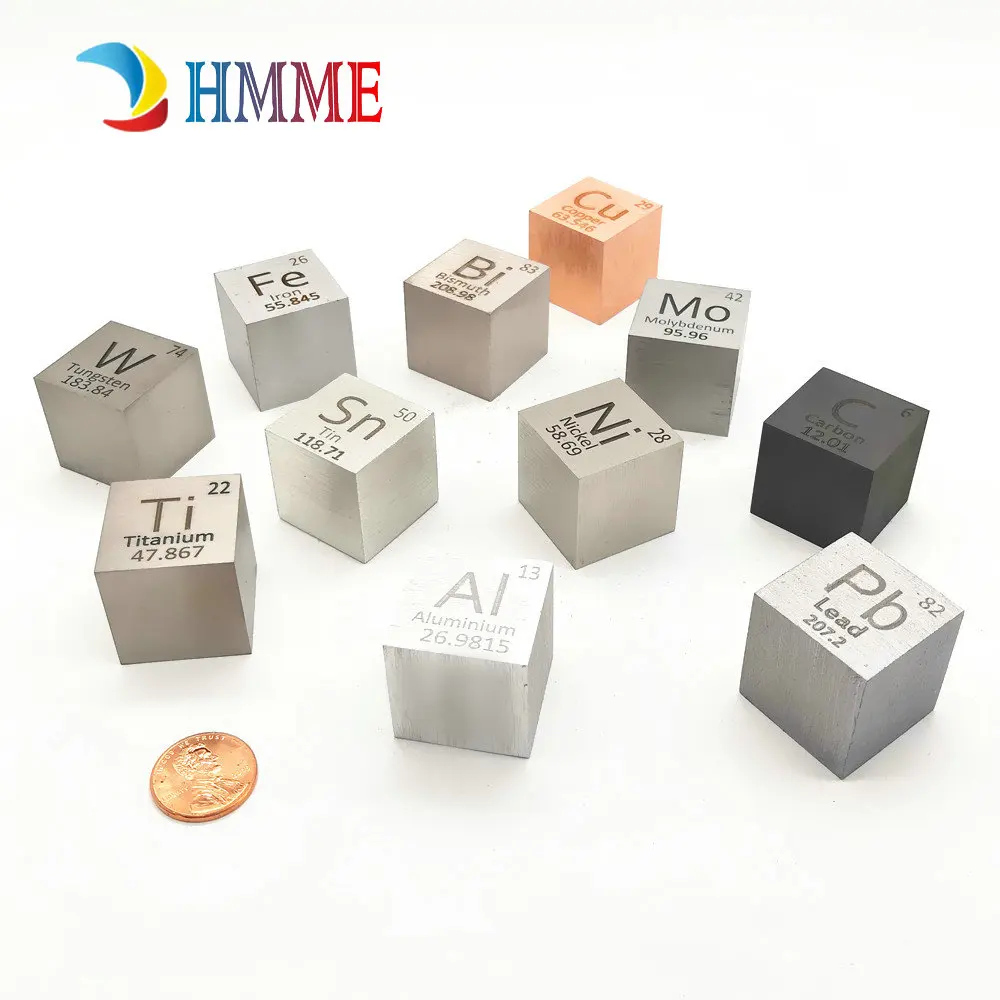Металлическая дистилляционная молярная масса Element Cube 25 4 мм 1 дюйм периодическая