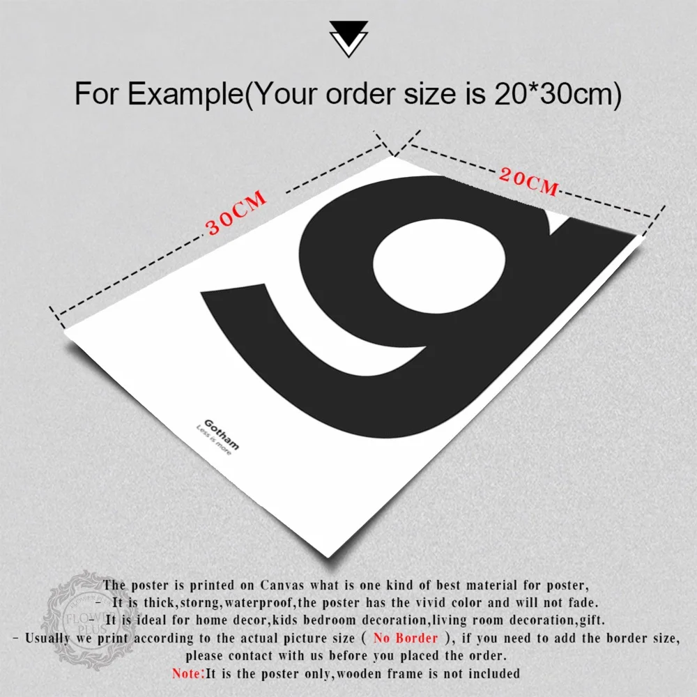 

Nordic Vogue Geometrical Letter Quote Canvas Art Print Poster, Wall Pictures for Home Decoration Kids Room, Giclee Wall Decor